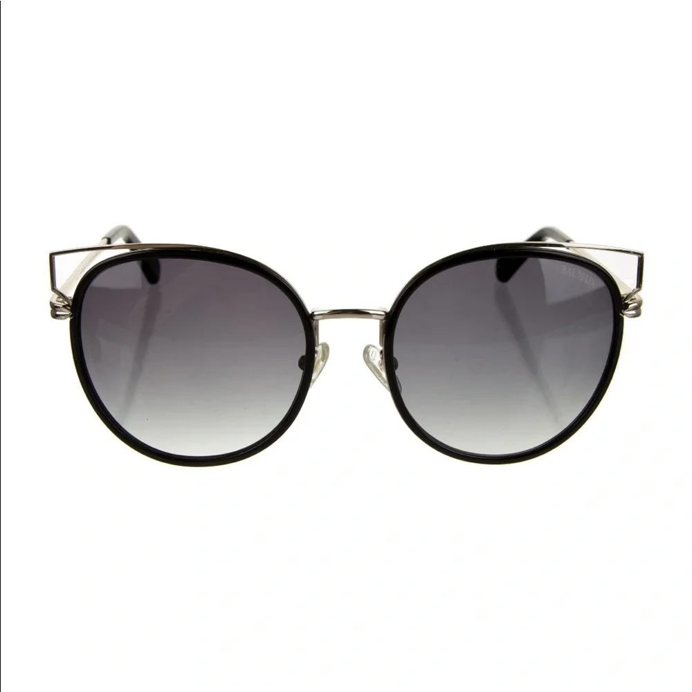 Balmain Paris Oversize Black Metal Sunglasses